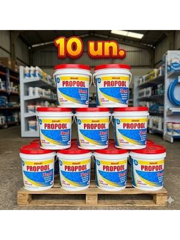 10 Baldes Cloro estabilizado Propool 3 em 1 – 37,8 % ativo Hidroall