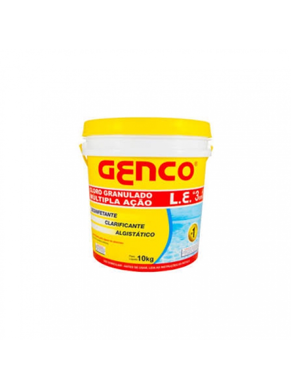 Cloro estabilizado Genco 3 em 1 - 40 % ativo Genco bd 10 KG