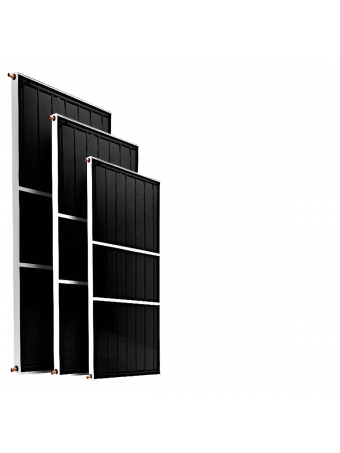 Placa Solar Banho 2 x1 mts Vertical Cobre Vidro Temperado