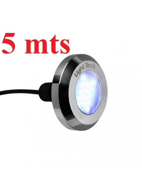 Refletor Led Piscina RGB 10 W Ligth TEch cabo 5 mts INOX