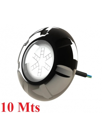 Refletor led Piscina RGB 9 w Luxpool cabo 10 mts Inox