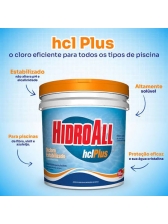 10 Baldes Cloro estabilizado HCL Plus puro -  38,7 % ativo Hidroall