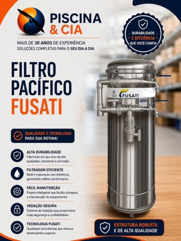 Filtro Residencial Fusati Inox 2.000lh Modelo Pacífico