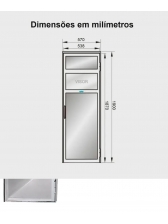Porta para Ssauna Vapor Inox 0,57 x 1,90