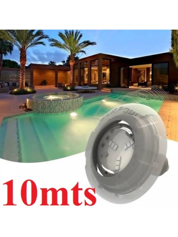 Refletor led Piscina RGB 9 w Luxpool cabo 10 mts ABS