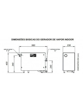 Gerador de Vapor Sodramar Stean Inox 9 KW