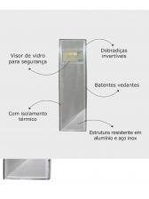 Porta para Ssauna Vapor Inox 0,57 x 1,90