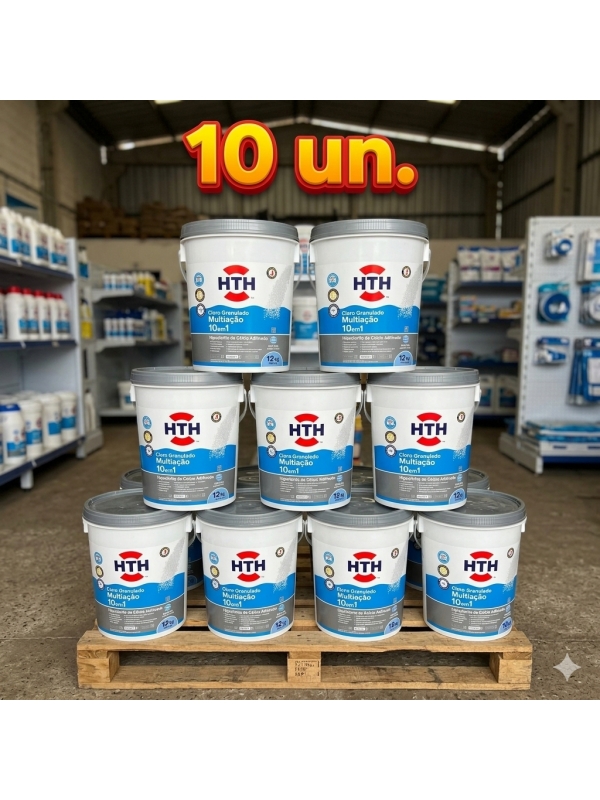 10 Blades Cloro Granulado HTH 10 em 1 - 40 % ativo HTH