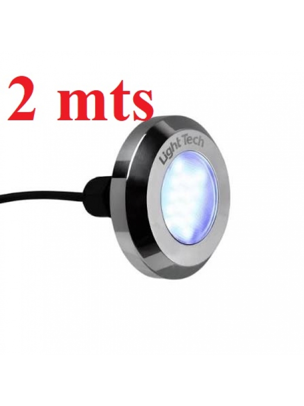 Refletor Led Piscina RGB 10 W Ligth TEch cabo 2 mts INOX